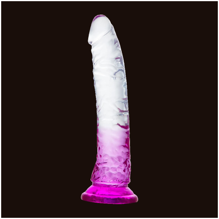 Dildo Transparente com Base de Sucção