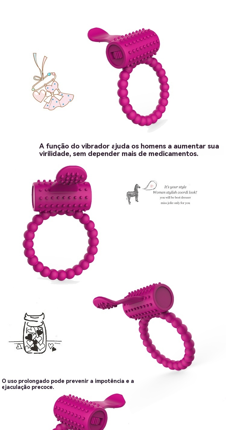 Anel Peniano Vibratório com Estimulador Triplo