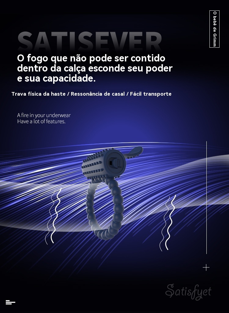 Anel Peniano Vibratório com Estimulador Triplo