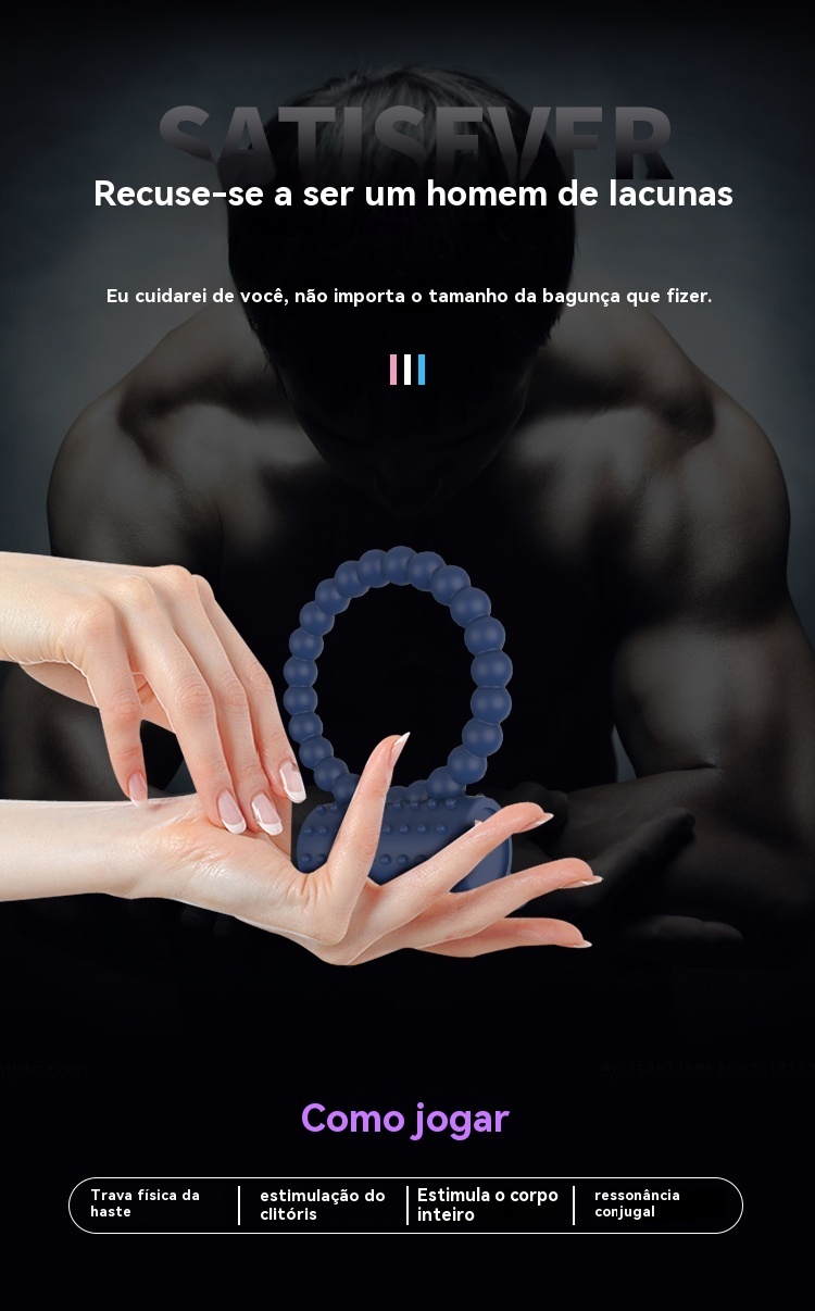 Anel Peniano Vibratório com Estimulador Triplo