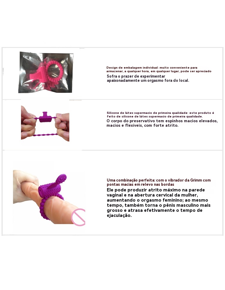 Anel Peniano Vibratório com Estimulador Triplo