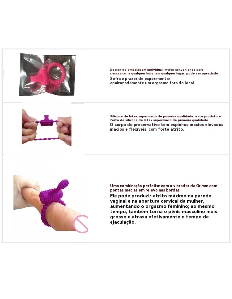 Anel Peniano Vibratório com Estimulador Triplo