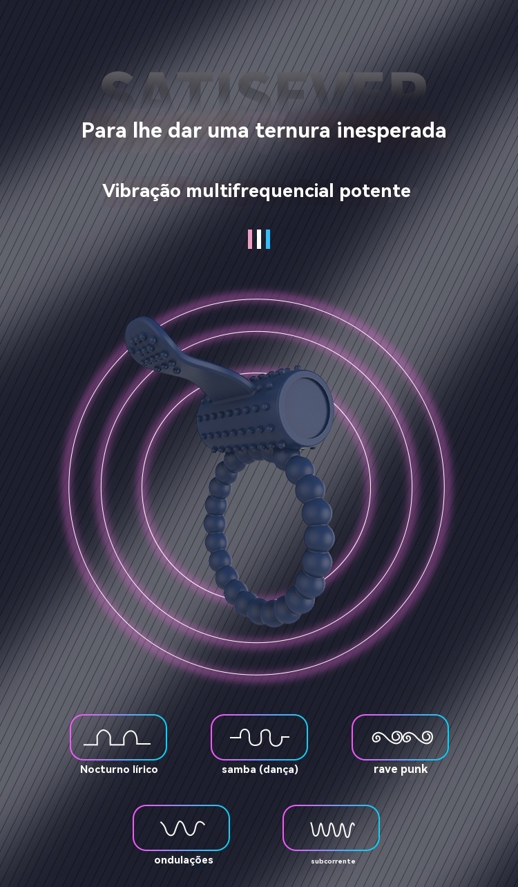 Anel Peniano Vibratório com Estimulador Triplo