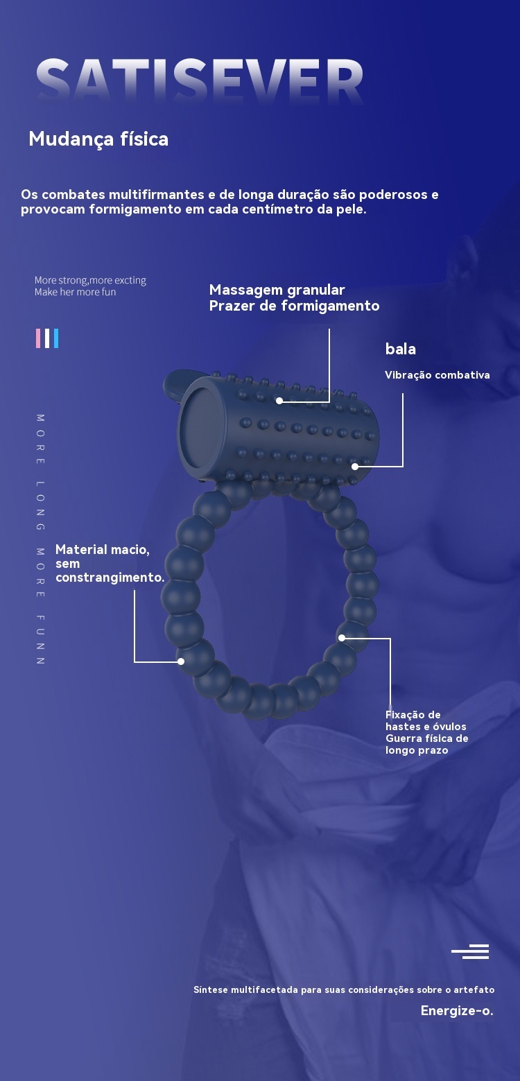 Anel Peniano Vibratório com Estimulador Triplo