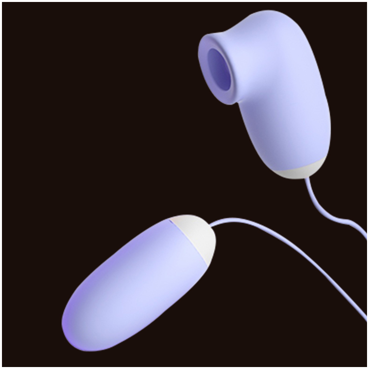 Vibrador Duplo com Sucção e Vibração – Estojo Magnético, 12 Modos