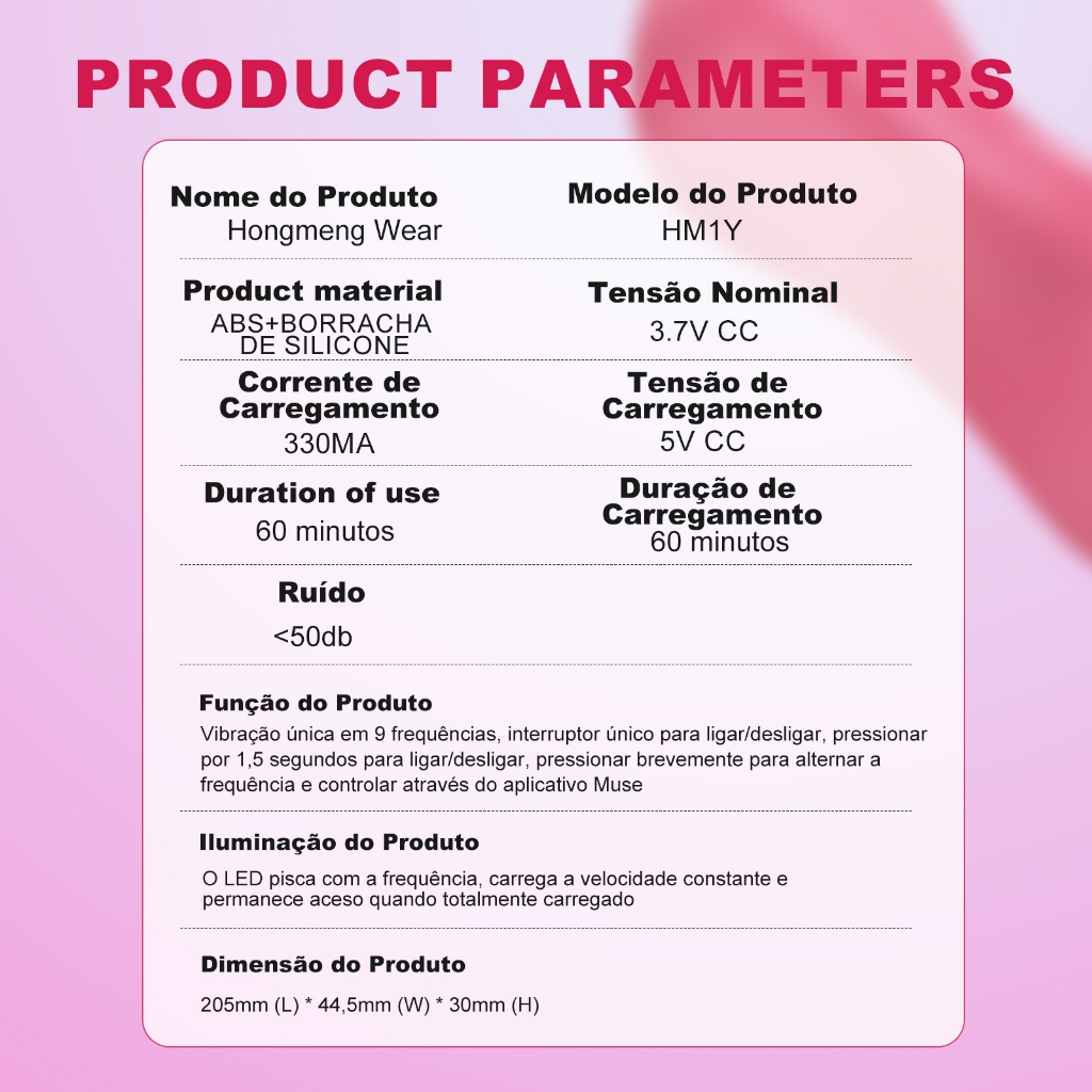 Vibrador Fino com App · Dupla Vibração · 9 Modos · Invisível · Para Casal