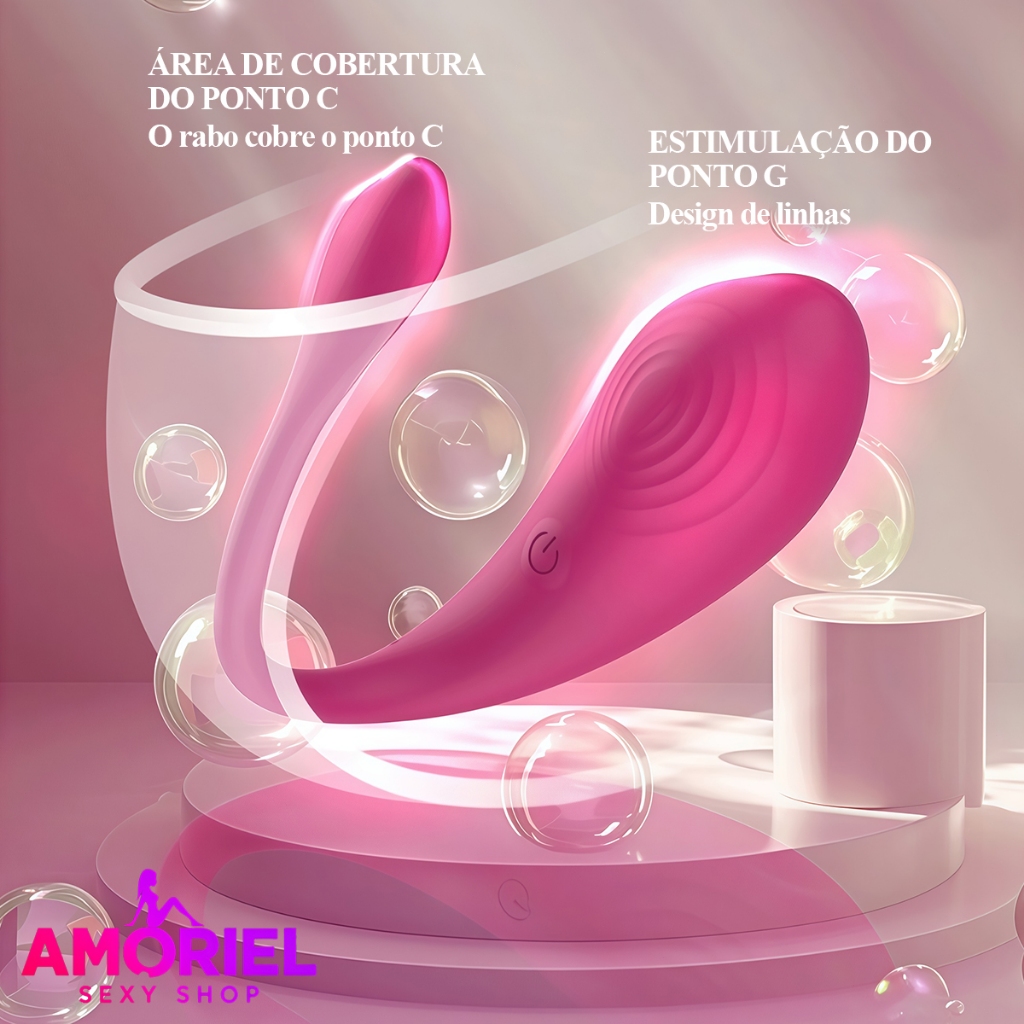 Vibrador Feminino com APP, 9 Modos, Dupla Estimulação, IPX6, Recarregável USB