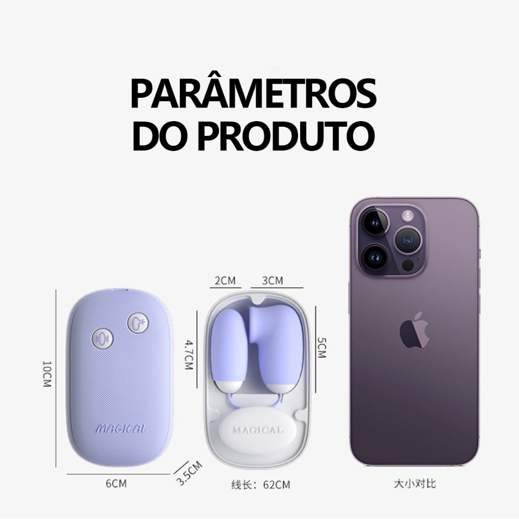 Mini Vibrador 2 em 1 Sucção e Vibração | Compacto Silencioso USB-C Resistente à Água com Estojo Magnético