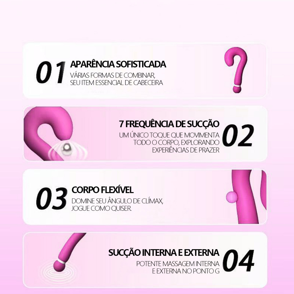 Vibrador Feminino 2 em 1 Sucção & Vibração Potente |10 Modos de Vibração | 100% Impermeável
