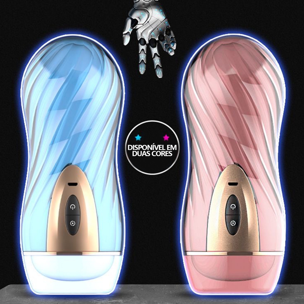 Masturbador Masculino Interativo · 8 Modos de Vibração ·Canal Textura Realista · Recarregável USB