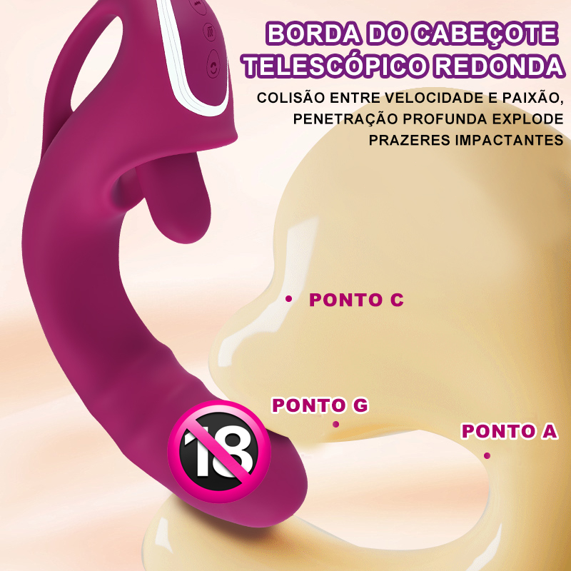 Vibrador Rabbit Recarregável Língua LANÇAMENTO Para Mulheres Estimulador de Clitóris Ponto G
