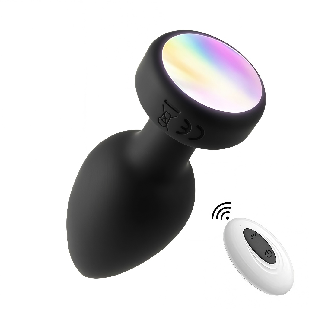 Plug Anal Vibrador com APP · Controle Bluetooth + Controle Remoto · Silicone Macio · 9 Modos · USB