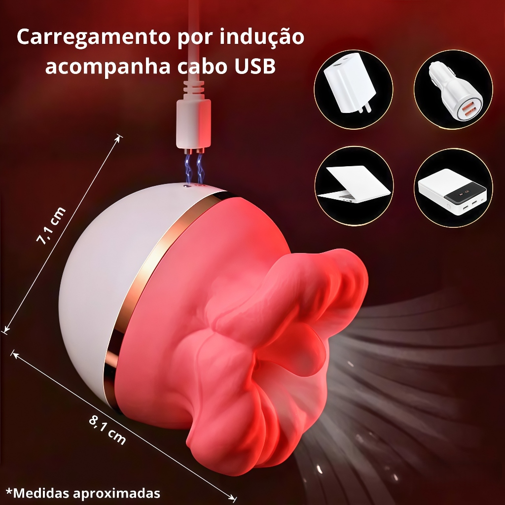Vibrador Feminino Sugador Boca Com Lingua Oral Clitoris Mais Vendido Mamilo