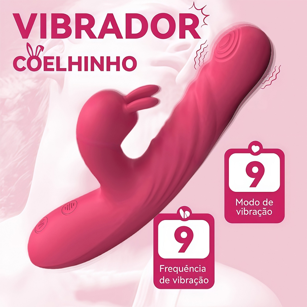 Vibrador Feminino Retrátil · Vibração Potente · Ponto G e Clitóris · 10 Modos · USB