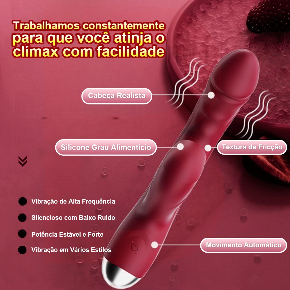 Vibrador Duplo Prazer G-Spot + Estimulador Clitoriano · Massageador Feminino Erótico Orgasmo Intenso