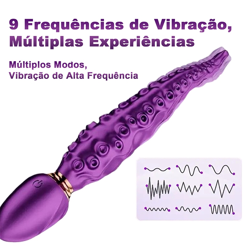 Vibrador Tentáculo 2 Em 1 Equilíbrio E Vibração · Silício Suave Poderoso Discreto Sexyshop