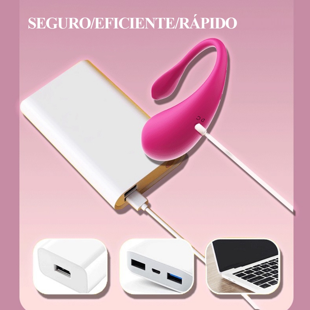 Vibrador Feminino com APP, 9 Modos, Dupla Estimulação, IPX6, Recarregável USB