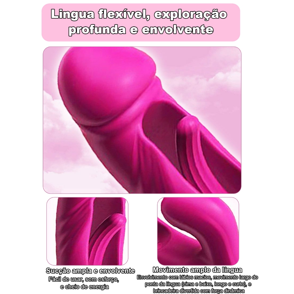 Massageador Pessoal 2 em 1 Recarregável · Sensação Realista · Silencioso e Discreto