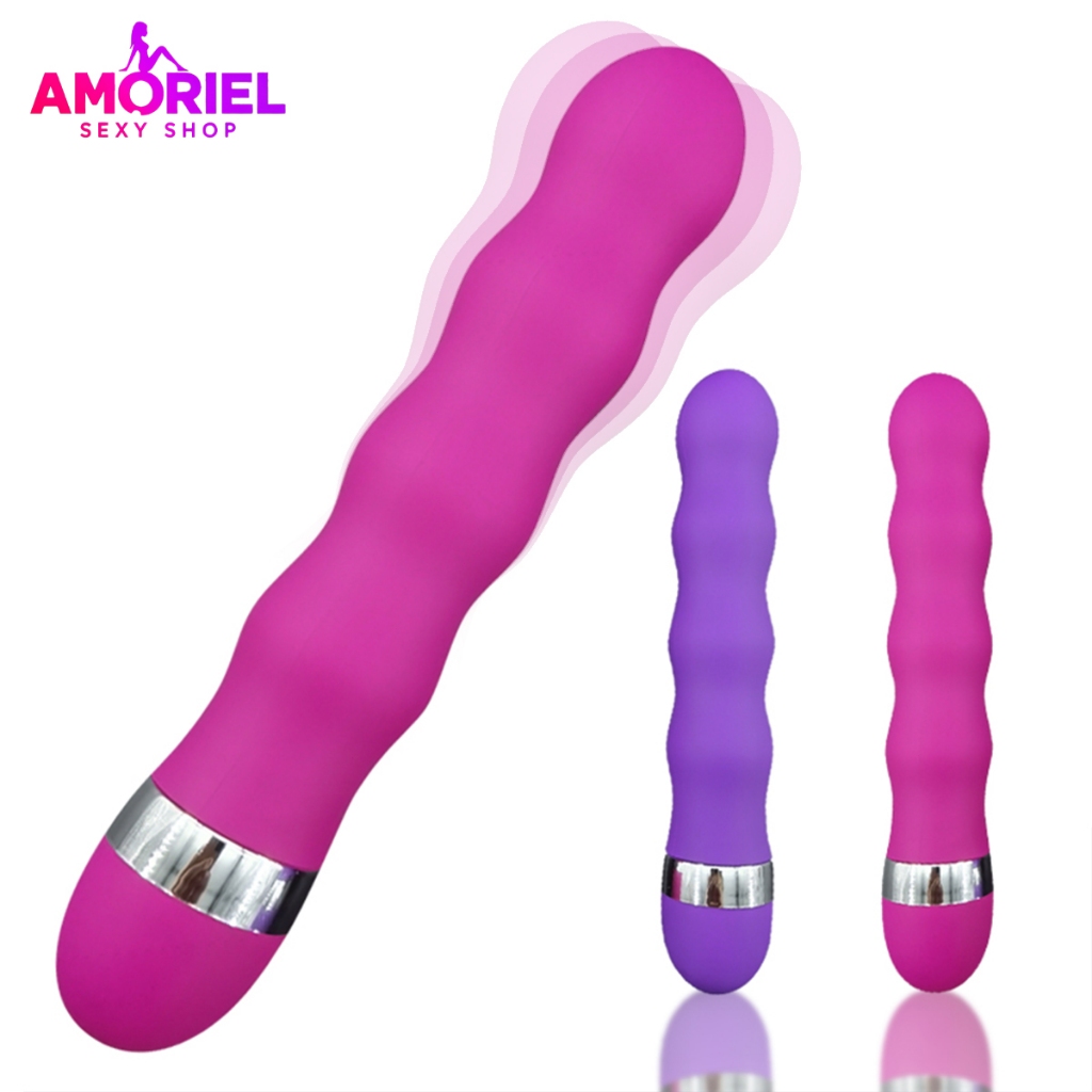 Vibrador Clitoriano Vaginal Penetração Ponto G Com Alça Metalizada Vazada Com Curvatura Bateria