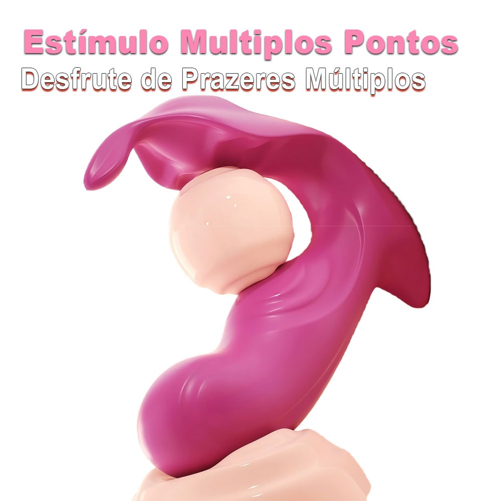 Vibrador Feminino Ponto G Recarregável com Controle Remoto via App, Vibração Forte Silenciosa
