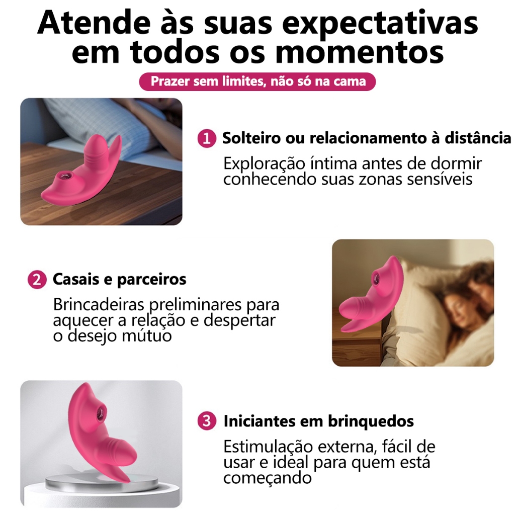 Vibrador de Casal APP Bluetooth Recarregável à Prova D’água Silicone Macio Vibração Forte Silencioso