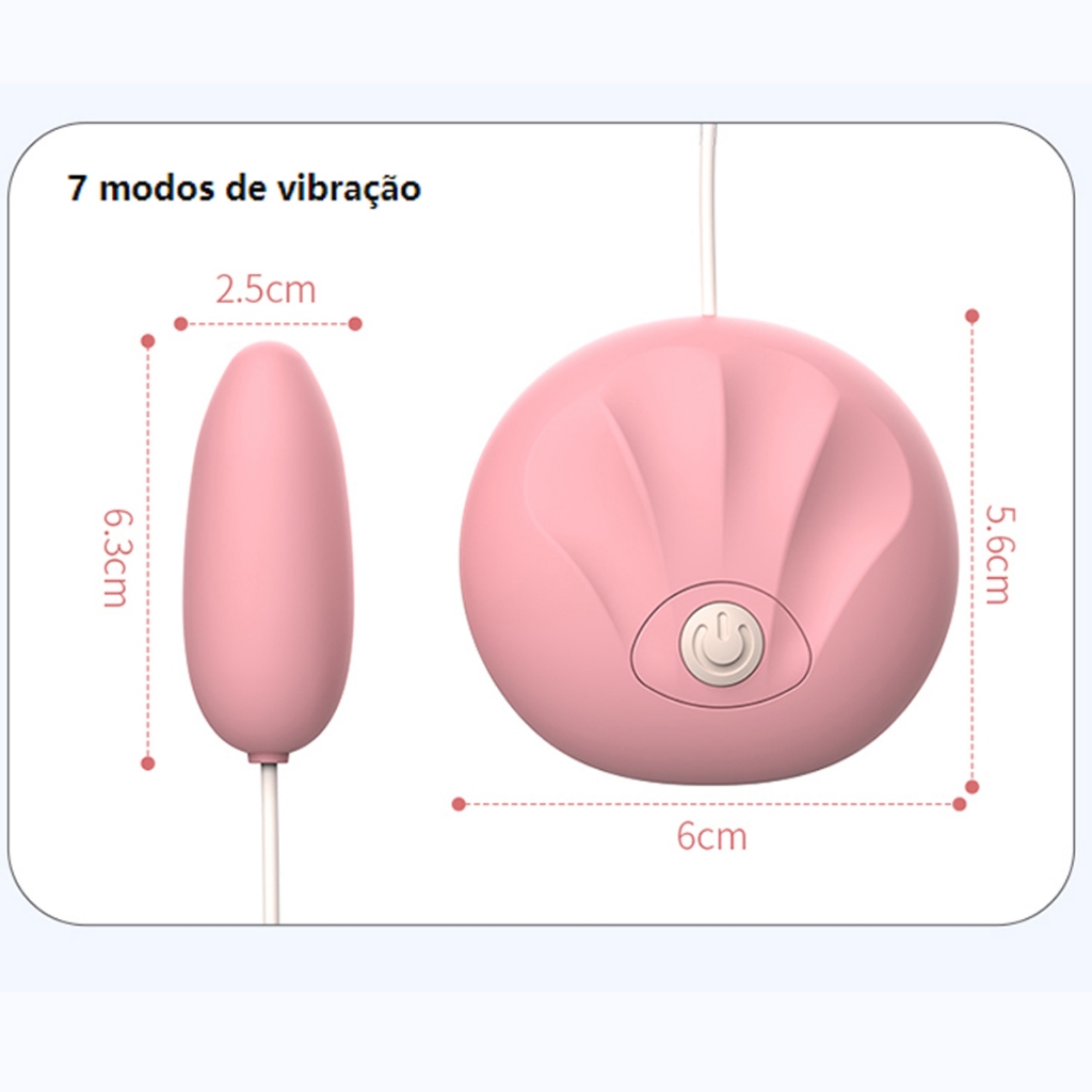 Mini Vibrador em Forma de Concha · Portátil · Silencioso · Vários Modos
