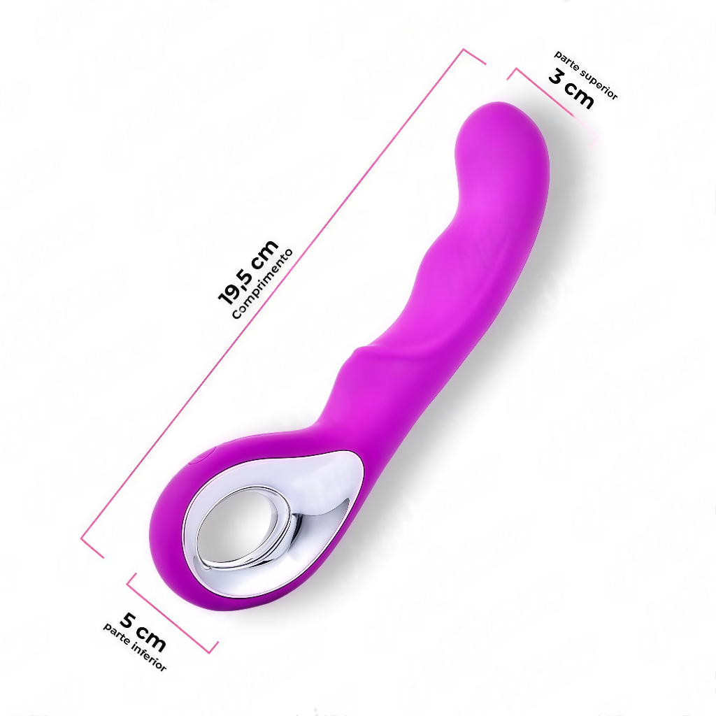 Vibrador Ponto G e Clitóris Recarregável com 10 Modos de Vibração