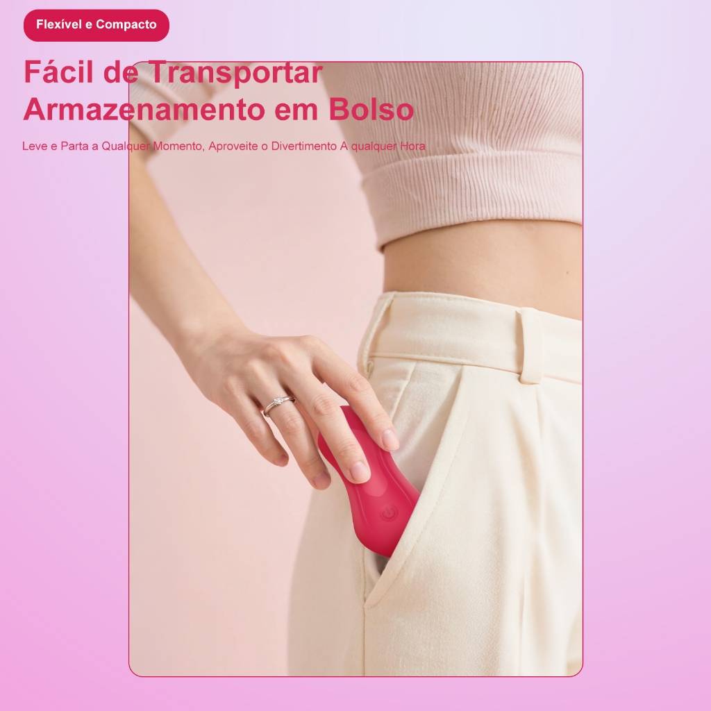 Vibrador Fino com App · Dupla Vibração · 9 Modos · Invisível · Para Casal