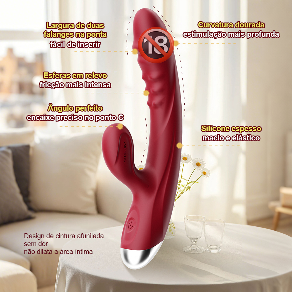 Vibrador Feminino 2 em 1 Sucção e Vibração · Silencioso · Recarregável · À Prova d’Água · Sex Shop