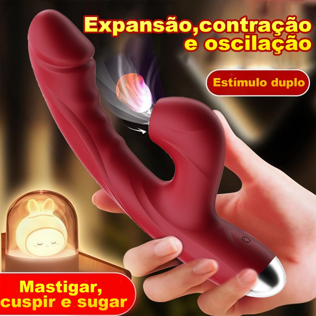 Vibrador Dupla Vibração Ponto G | Massageador Realista Modos Diversos Feminino