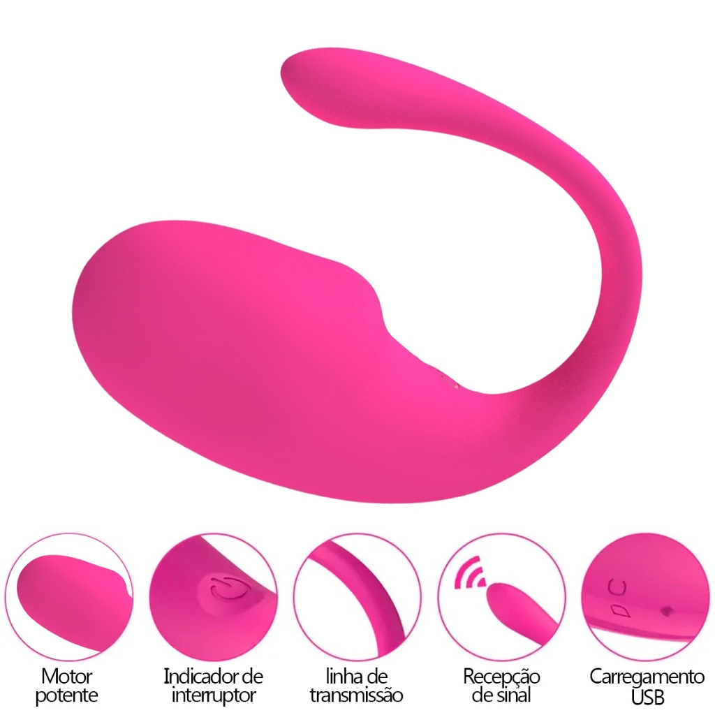 Vibrador Casal Bluetooth APP Controle • Recarregável • À Prova D'água • Envio 100% Discreto