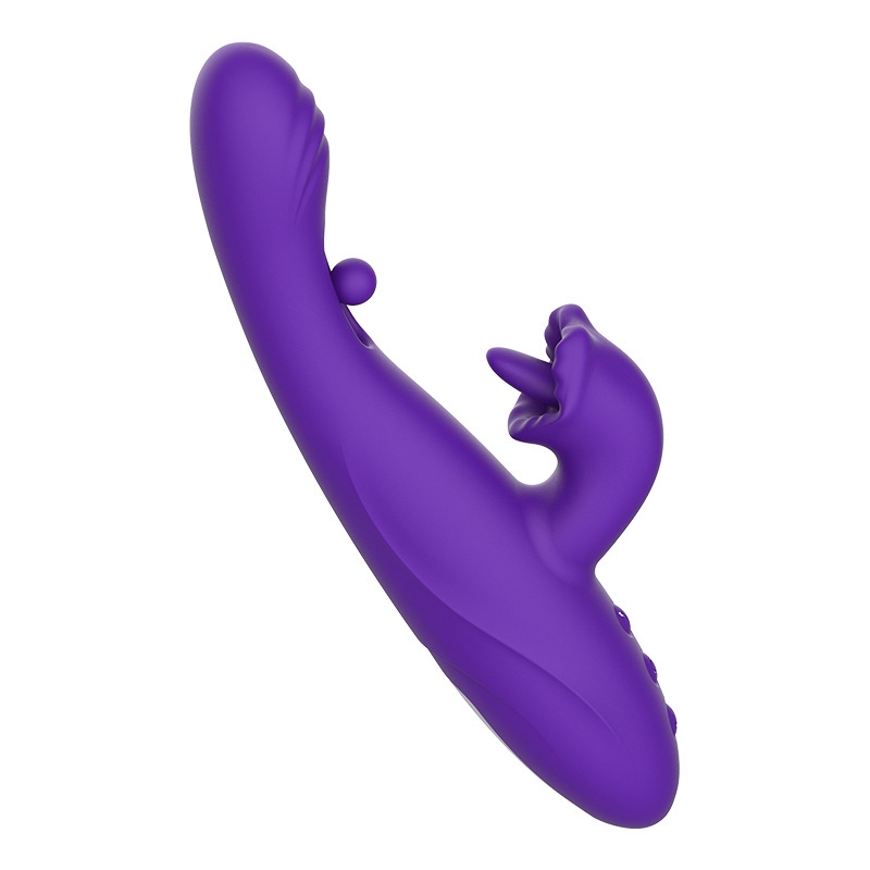 Vibrador Feminino 3 em 1 Ponto G Clitóris Língua Vibratória 10 Modos Recarregável