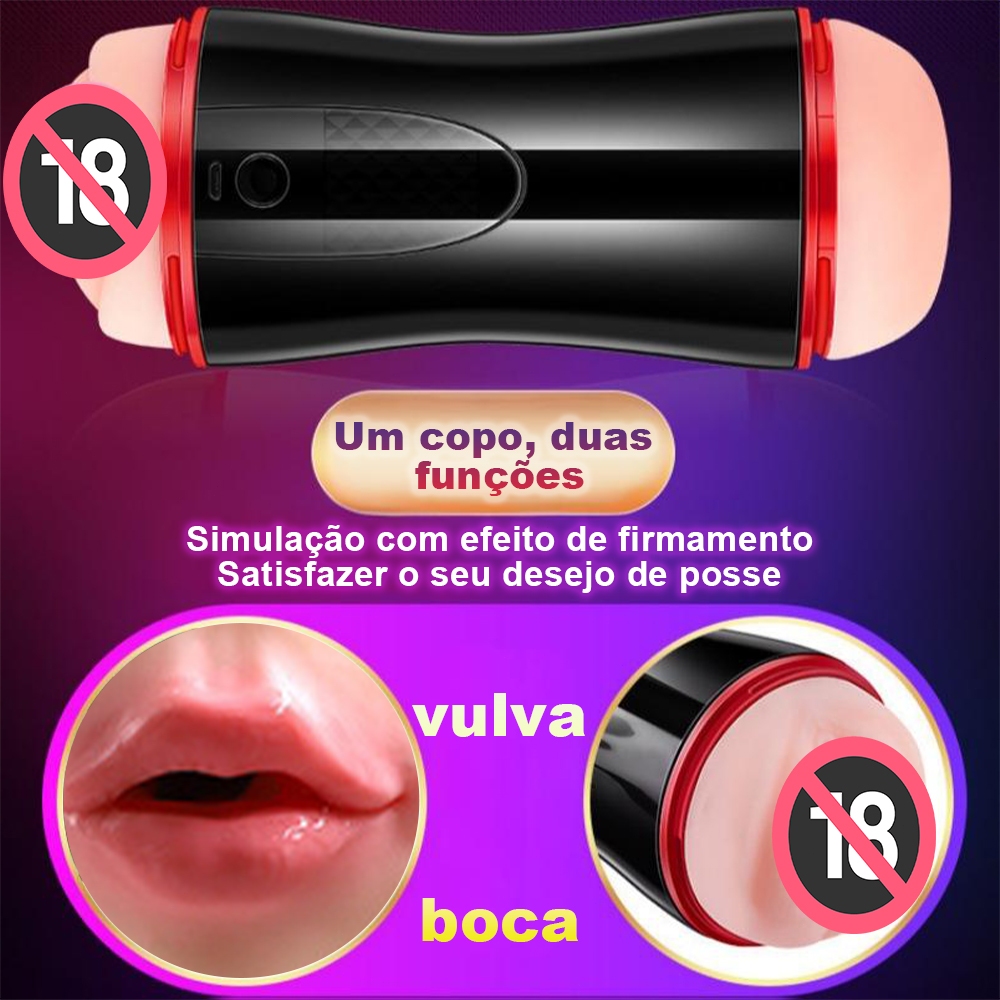 Masturbador Masculino - Estimulação Vaginal Realista - Muro Interno Simulado