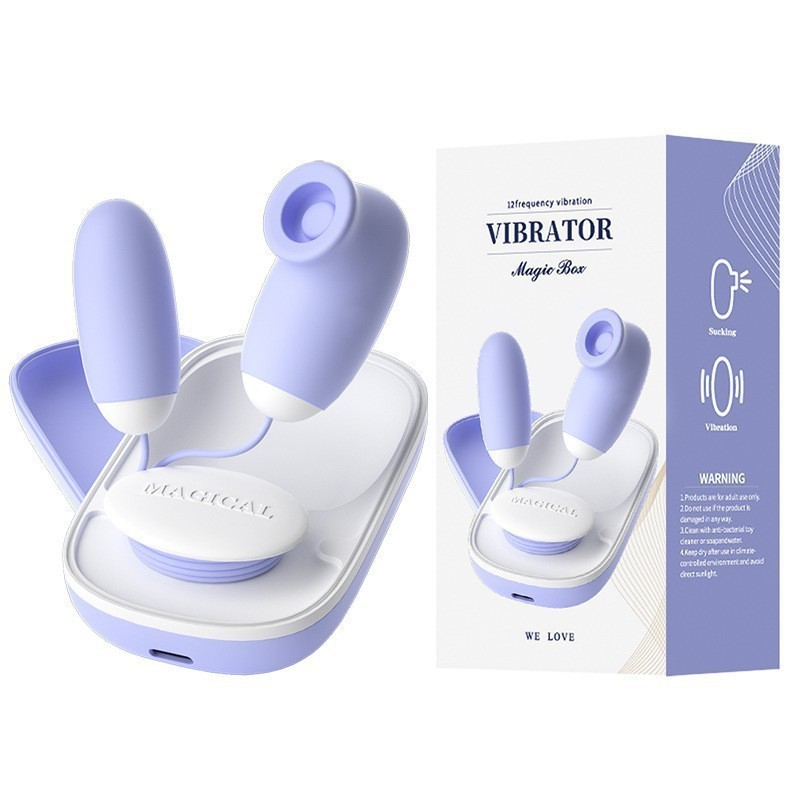 Vibrador Duplo 2 em 1 – Sucção + Vibração, 12 Modos, USB-C, Silencioso, 2 Cores
