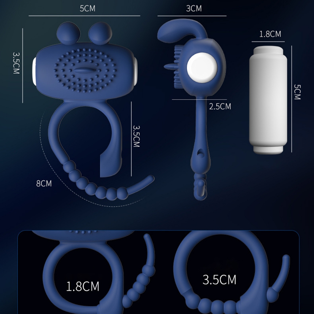 Anel Peniano Eudora com Vibrador | À Prova d'Água Silicone Macio - Prazer Mútuo para Casal