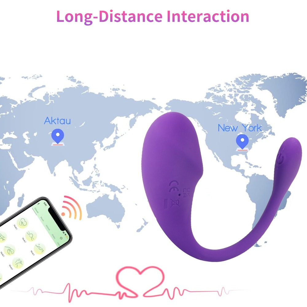 Vibrador Bluetooth Controle no celular a Distância via App;Recarregável via usb TD-MUSICA