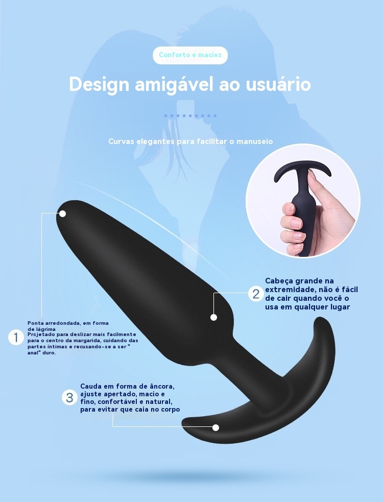 Plug Anal Pequeno de Silicone 