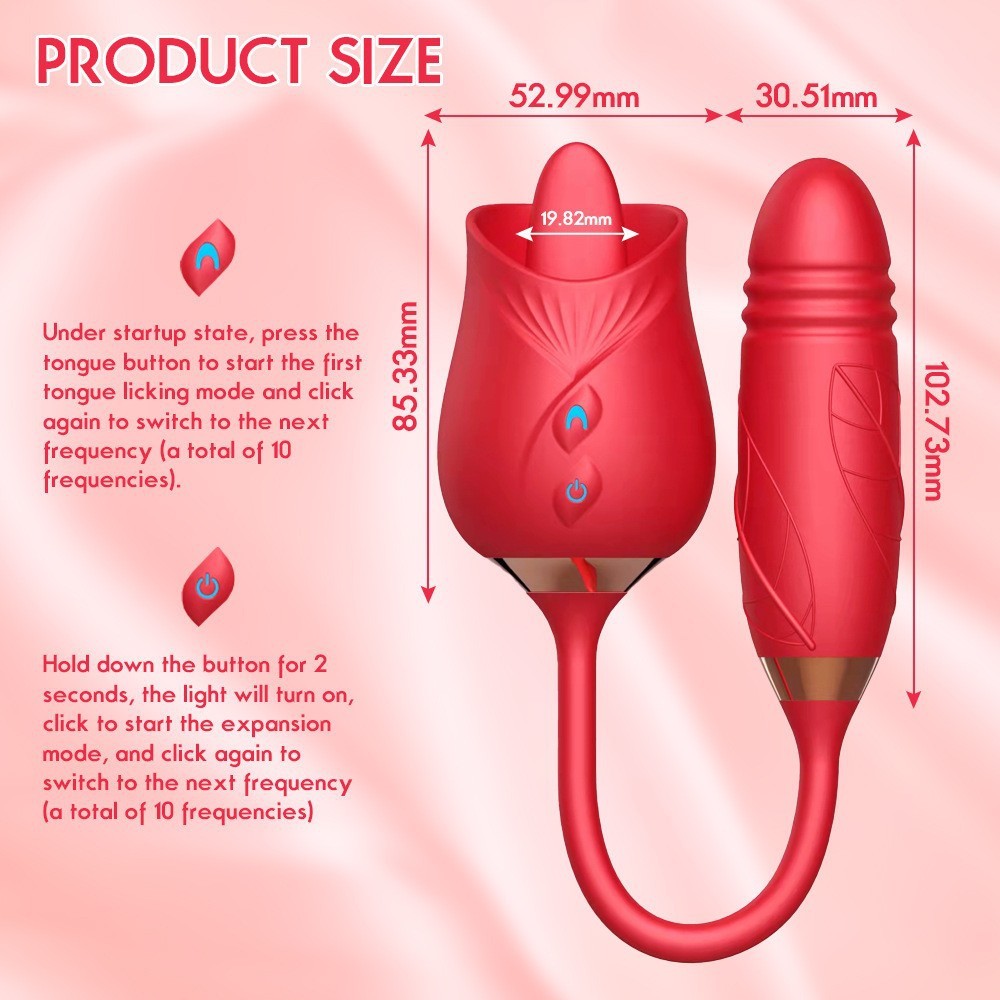 Vibrador Sugador de Clitóris com Função Vai e Vem | 4 em 1: Estímulo Clitóris, mamilos, Vagina e Anal | Recarregável USB
