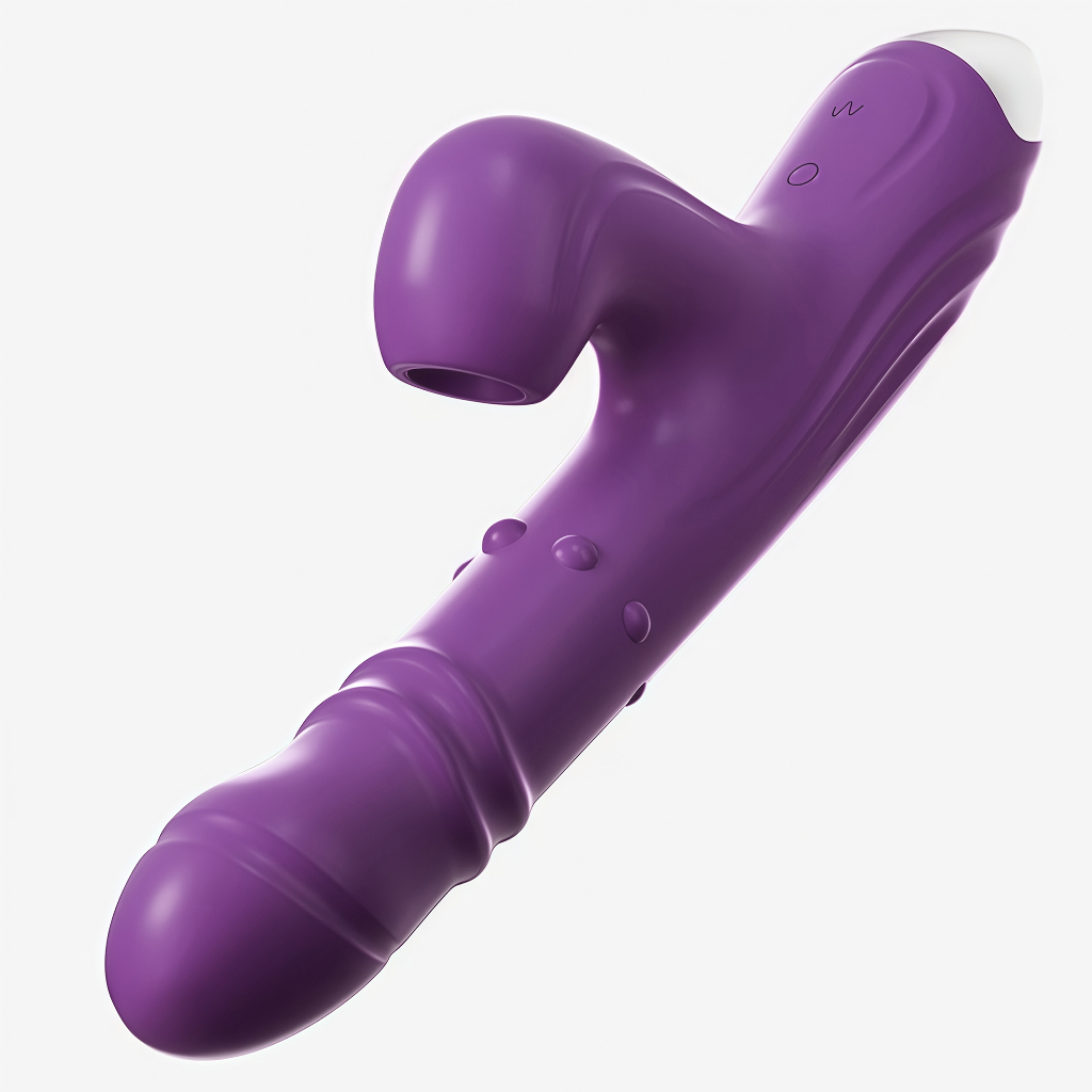 【Novo🔥】Vibrador Feminino 3 em 1 Luxo Rotação 360° Dupla Vibração USB Recarregável Silencioso