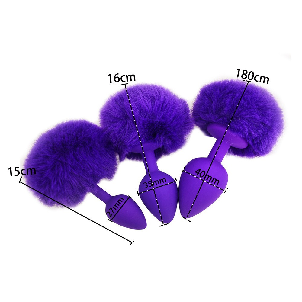 Plug Anal Silicone • Pompom Decorativo • P/M/G Sex Shop