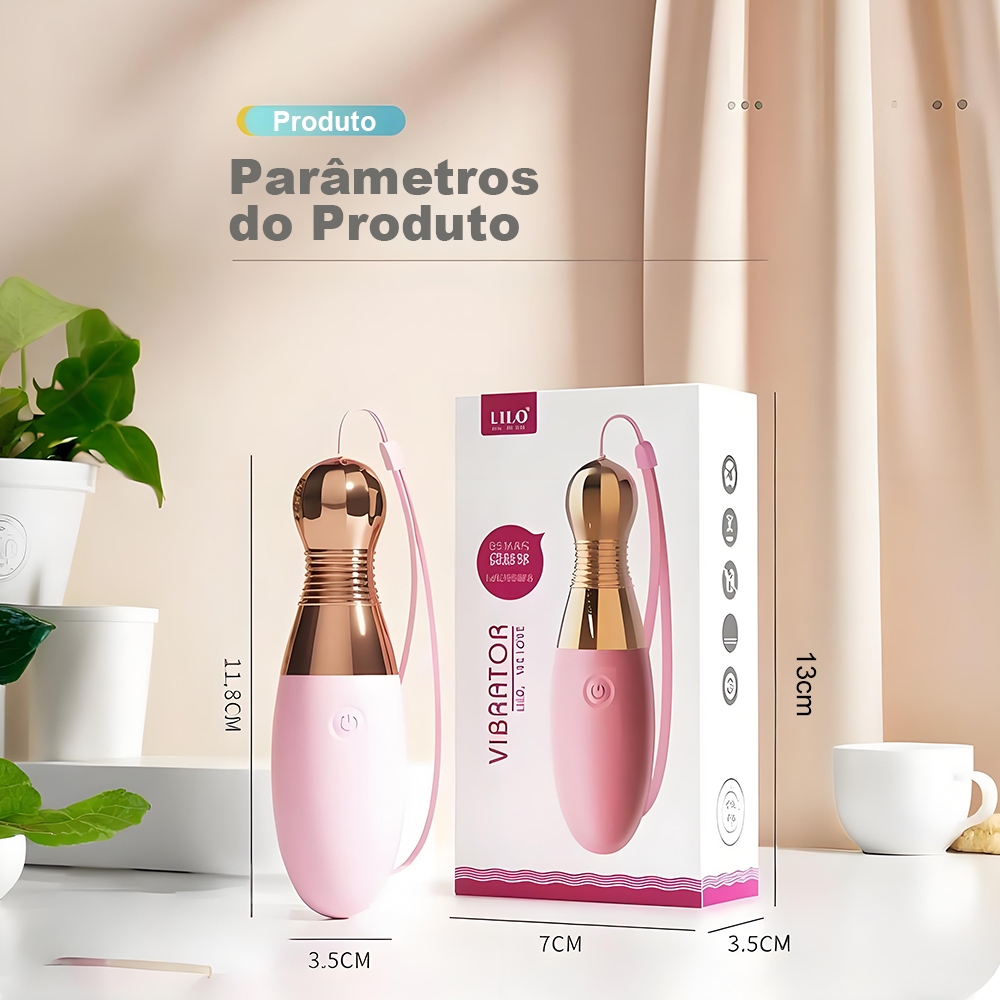 Vibrador Feminino com Controle Remoto Sem Fio | 10 Modos de Vibração | Discreto e Silencioso | Ideal para Iniciantes