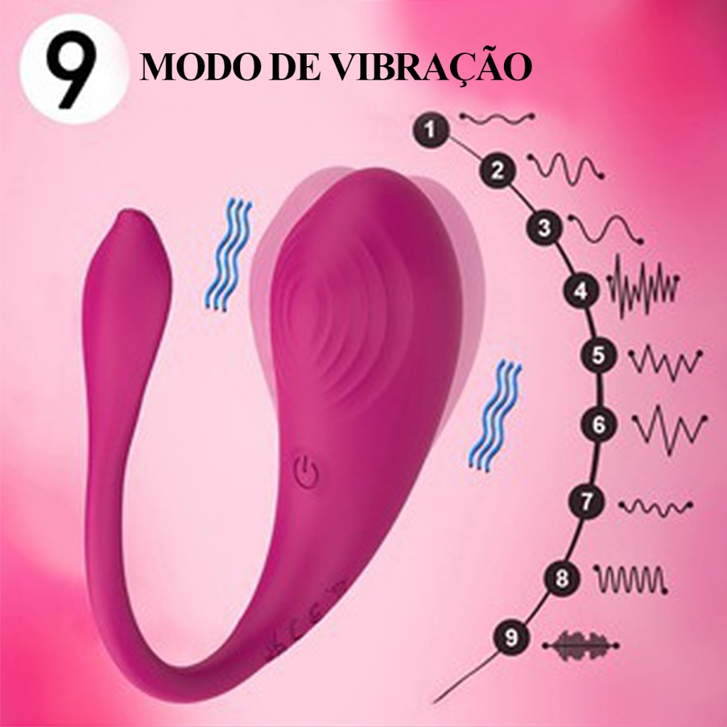 Vibrador Feminino com APP, 9 Modos, Dupla Estimulação, IPX6, Recarregável USB