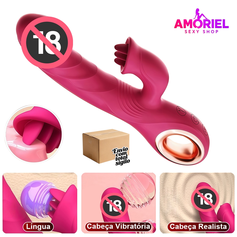 Vibrador Recarregável Potente · 10 Modos Intensos · Estímulo Duplo Ponto G + Clitóris · Puro Prazer