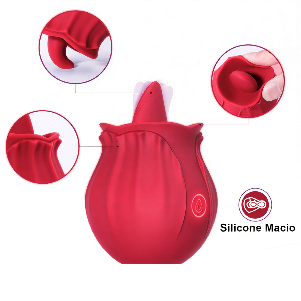 Sugador Língua de Clitóris Recarregável Vibrador Feminino Rosa Estimulador Clitorniano Sex Shop
