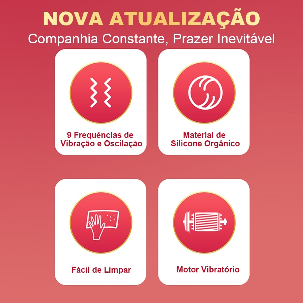 【Novo🔥】Vibrador Feminino 3 em 1 Luxo Rotação 360° Dupla Vibração USB Recarregável Silencioso