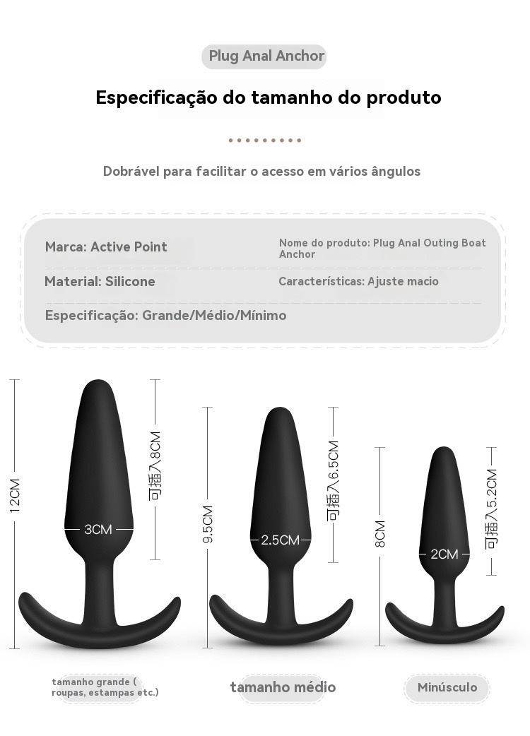 Plug Anal Médio de Silicone