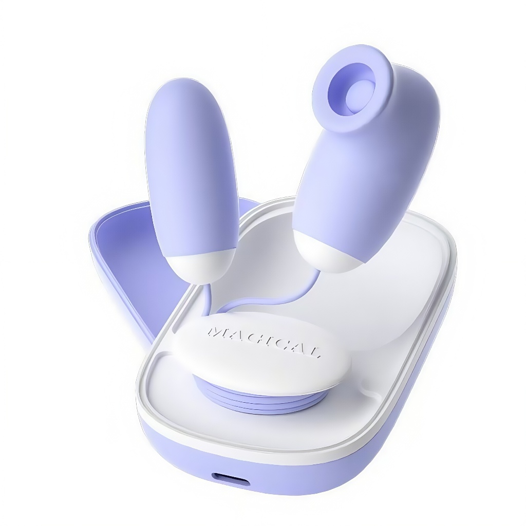 Vibrador Duplo 2 em 1 Sucção + Vibração 12 ModosUSB Silencioso Estimulador Clitoriano,razer Feminino