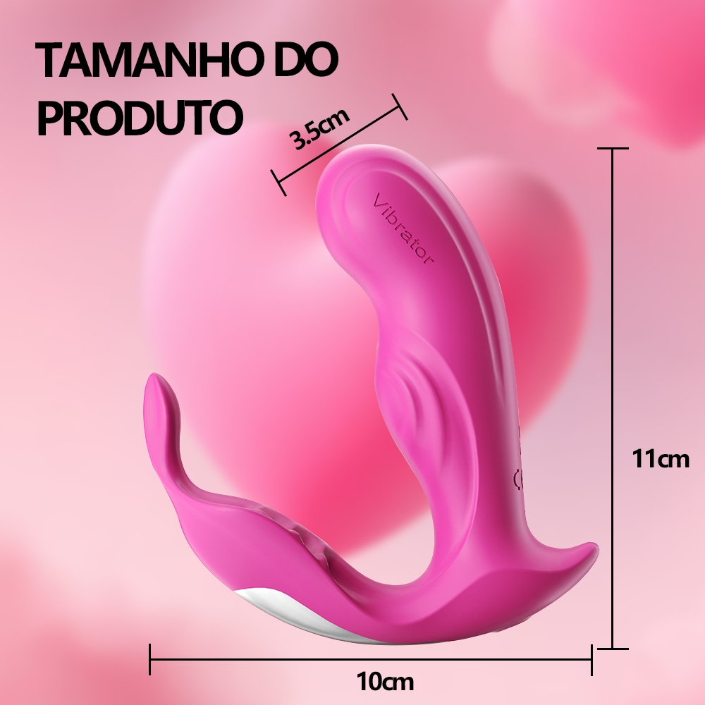 Vibrador Feminino Discreto com Controle APP · Vibração Potente & Silencioso · 10 Modos de Vibração