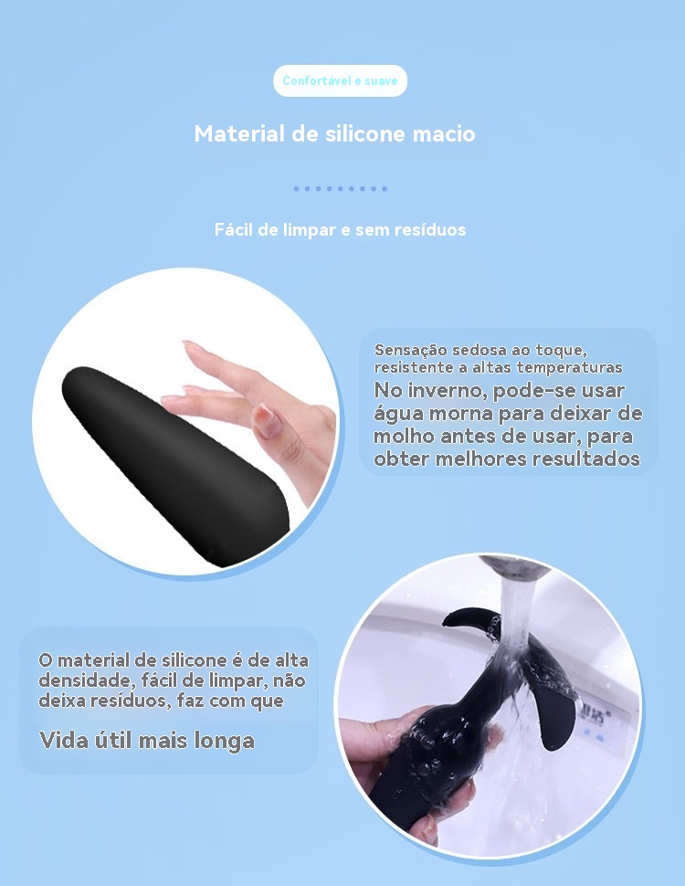 Plug Anal Médio de Silicone