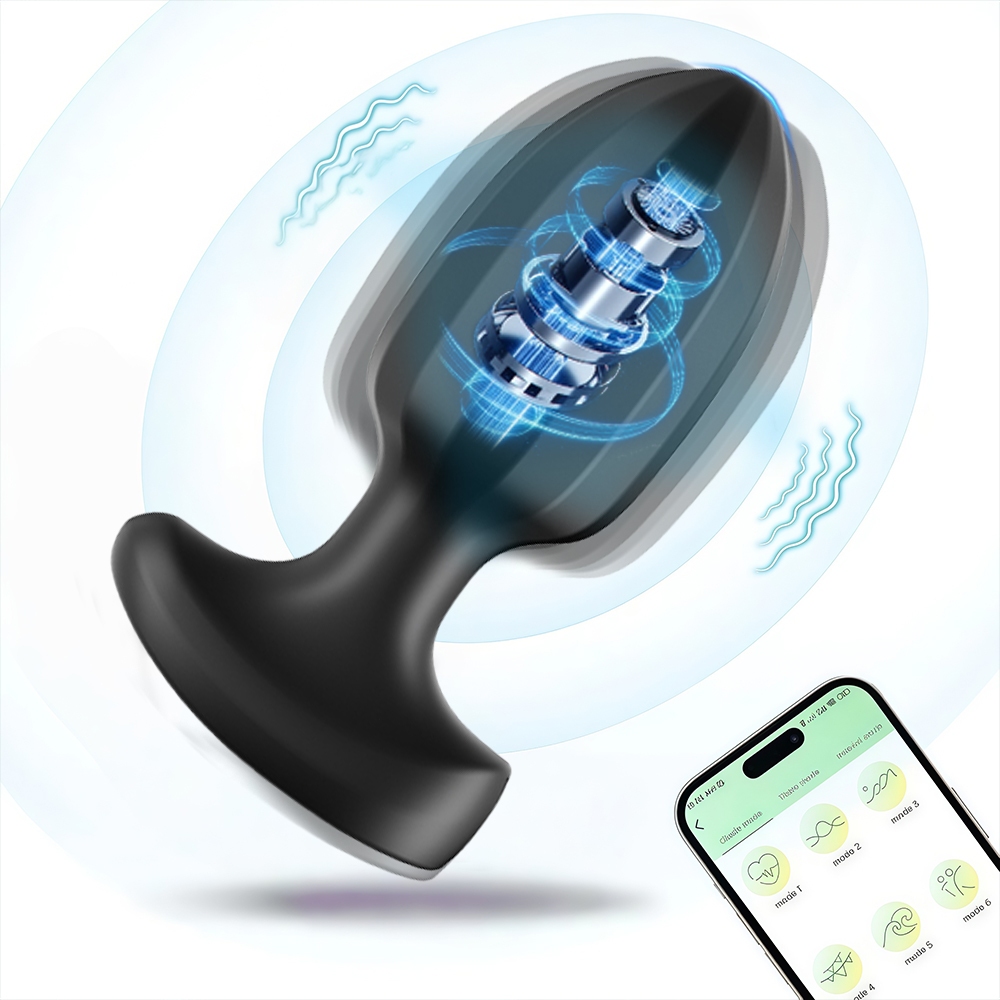 Plug Anal Vibrador com APP · Controle Bluetooth + Controle Remoto · Silicone Macio · 9 Modos · USB